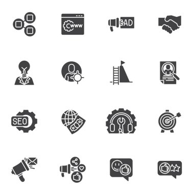 Dijital pazarlama vektör simgeleri belirlendi