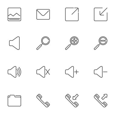 Temel UI satır simgeleri ayarlandı