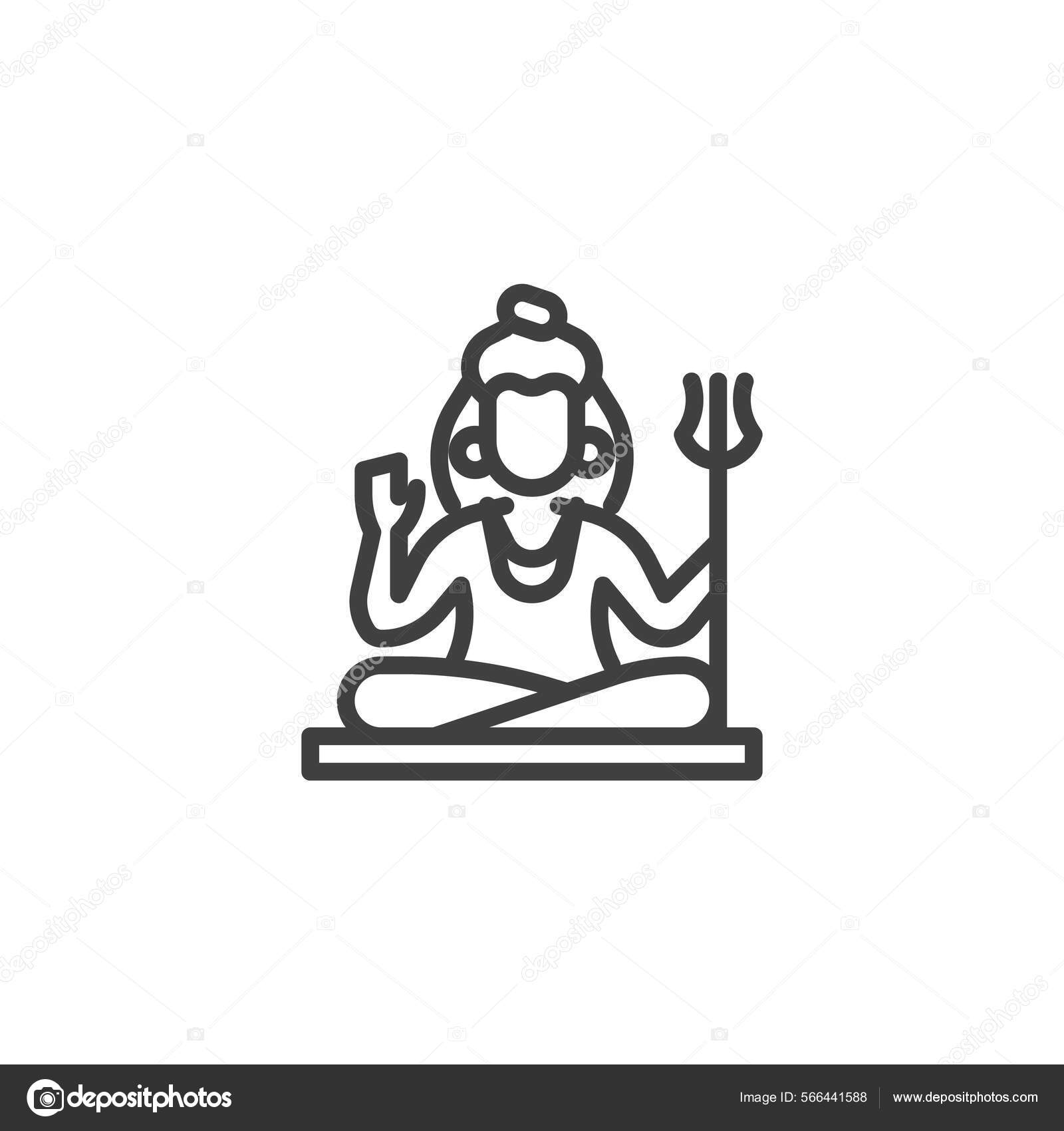 Sketch of Lord Shiva | Design art drawing, Book art diy, Book art