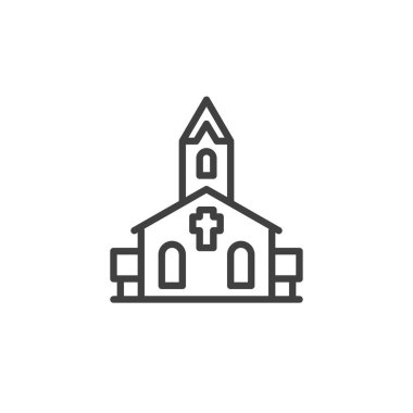 Kilise inşa çizgisi simgesi