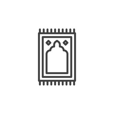 İslami dua çizgisi simgesi