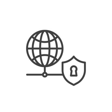 Sanal özel ağ çizgisi simgesi