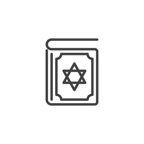 Hebrew Bible line icon — Stock Vector