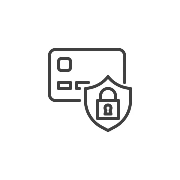 Payment security line icon — Image vectorielle