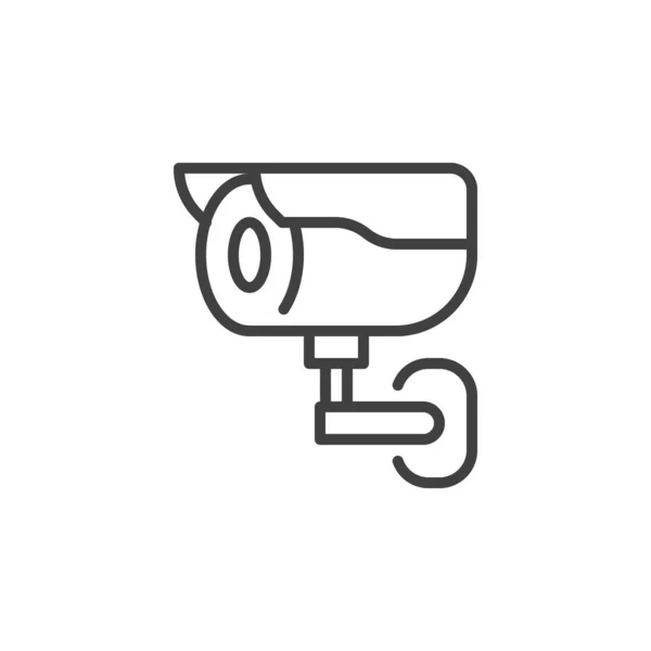 CCTV-camera lijn pictogram — Stockvector