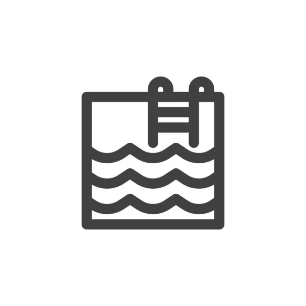 Ikonen för swimmingpool — Stock vektor