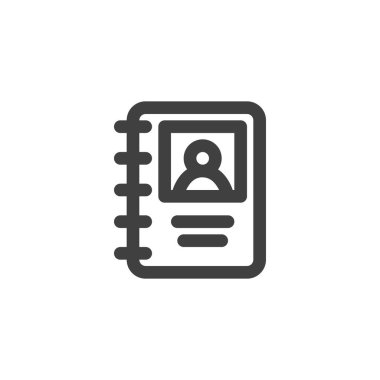 İletişim defteri satırı simgesi.