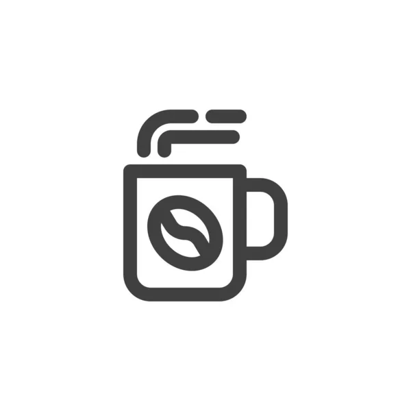 Εικονίδιο γραμμής φλιτζάνι καφέ — Διανυσματικό Αρχείο