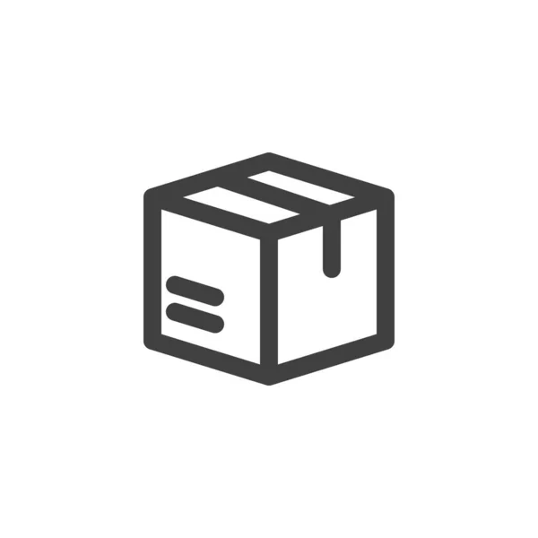 Ícone de linha de caixa de papelão —  Vetores de Stock