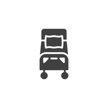 Hastane yatak vektör simgesi