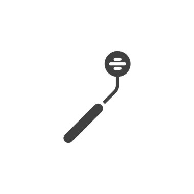 Diş aynası vektör simgesi