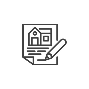 Emlak anlaşması satırı simgesi