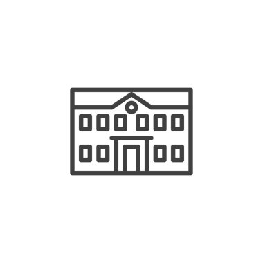 Okul inşa çizgisi simgesi