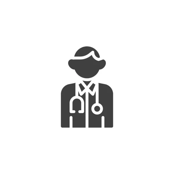 Doctor with stethoscope vector icon — Stock Vector