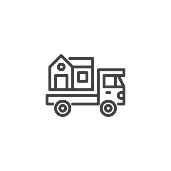 Moving House line icon — Stockvektor