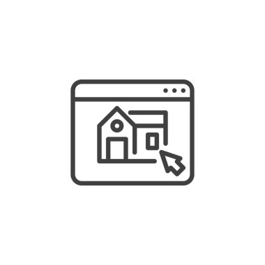 Emlak Web sitesi satırı simgesi