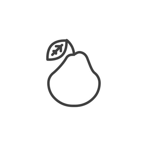 PEAR fruit lijn pictogram — Stockvector