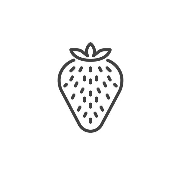 Erdbeerfruchtlinien-Symbol — Stockvektor