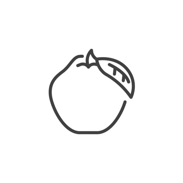 Quince fruit line icon — Stockvektor