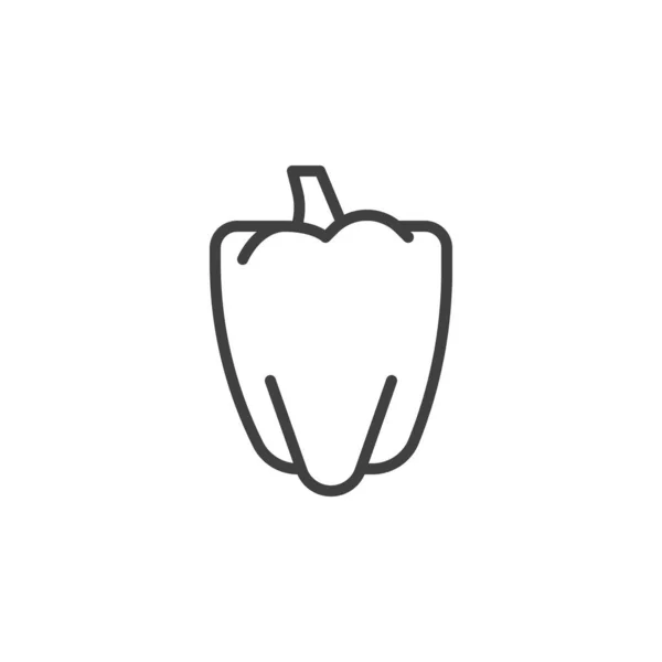 Ligne de poivron icône — Image vectorielle