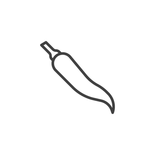 Chilli pepper line icon — Stock Vector