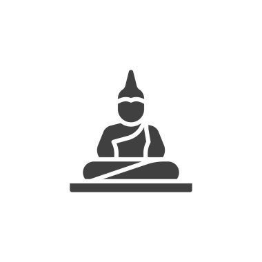 Buda heykeli vektör simgesi