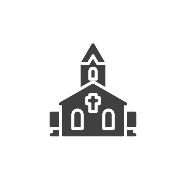 Igreja edifício vetor ícone — Vetor de Stock
