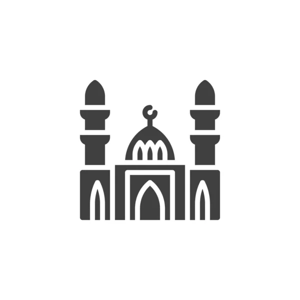 Векторная икона здания мечети — стоковый вектор