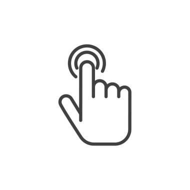 Çift tıklatma parmak çizgisi simgesi