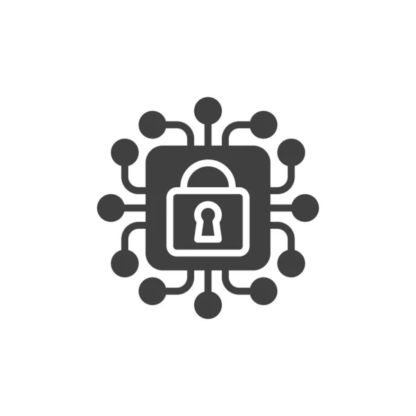 Cyber lock vector icon — Archivo Imágenes Vectoriales