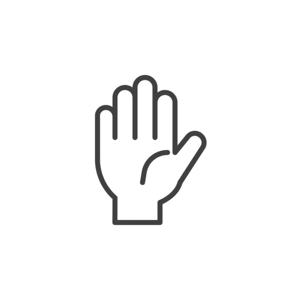 Talk to the hand gesture line icon — Stockvektor