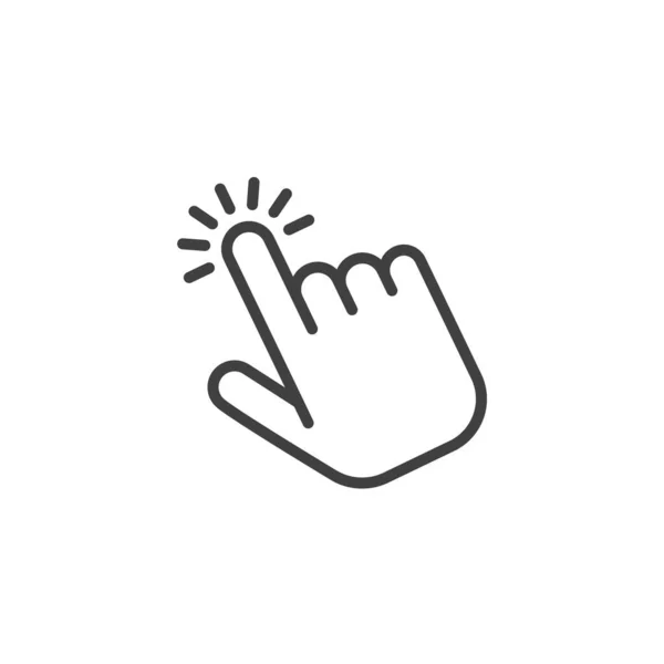 Tap finger line icon — Stock Vector