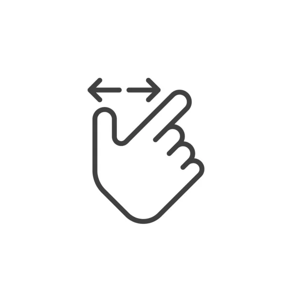 Zoom in gesture line icon — Stock Vector