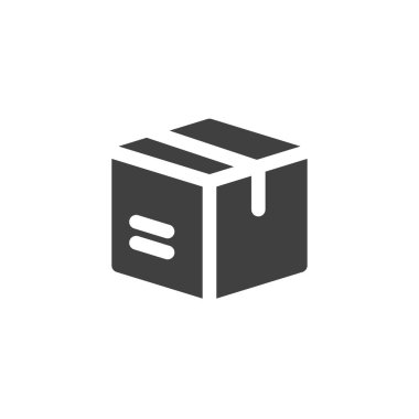 karton kutu vektör simgesi