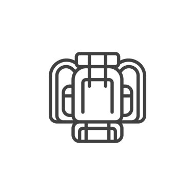 Turist sırt çantası satırı simgesi