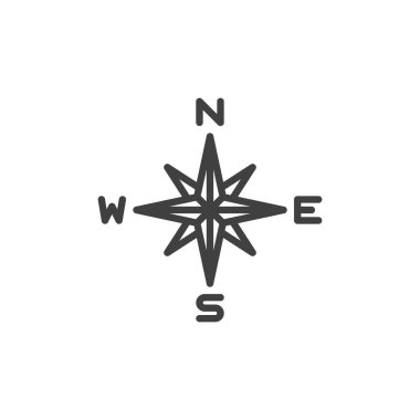 Pusula gül çizgisi simgesi