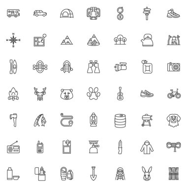 Kamp ve yürüyüş çizgisi simgeleri ayarlandı