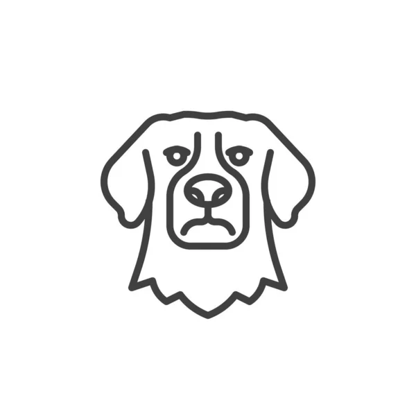 Hound dog line icon — Stock Vector