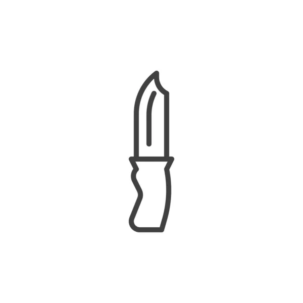 Camp knife line icon — Vetor de Stock