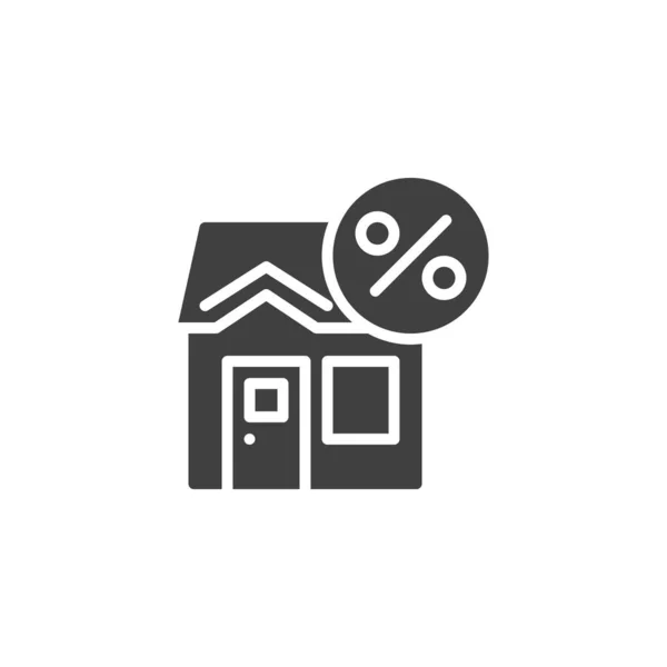 House discount vector icon — Stock Vector