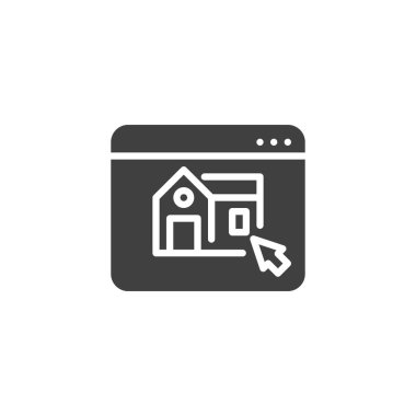 Gerçek emlak web sitesi vektör simge