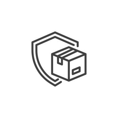 Kargo sigorta çizgisi simgesi