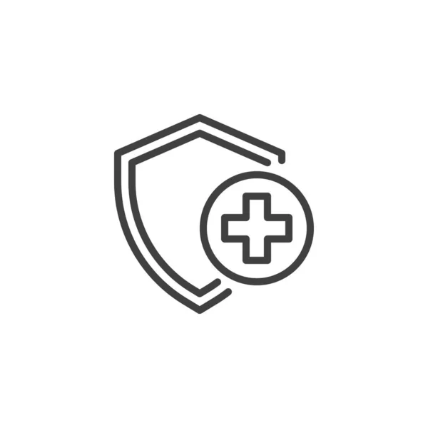 Health insurance line icon — Stock Vector