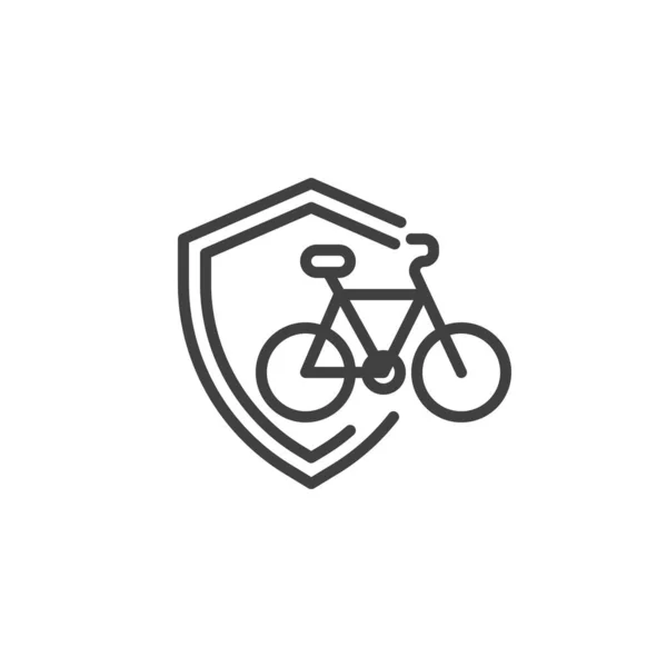 Bicycle Insurance line icon — Image vectorielle