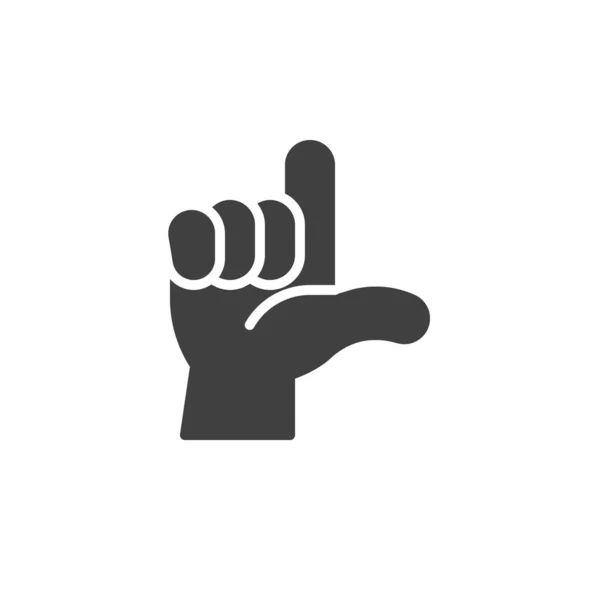 Loser hand sign vector icon — Image vectorielle