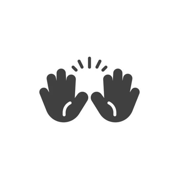 High five hand sign vector icon — Vetor de Stock