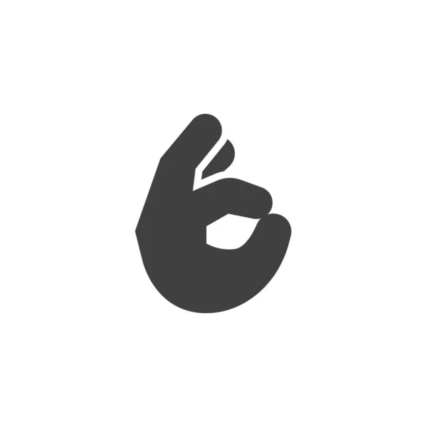 Ok hand gesture vector icon — Stock Vector