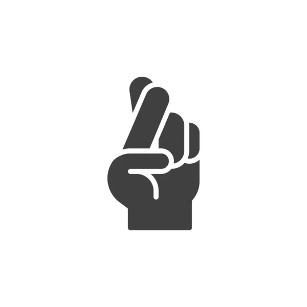 Good luck gesture vector icon — Stockový vektor