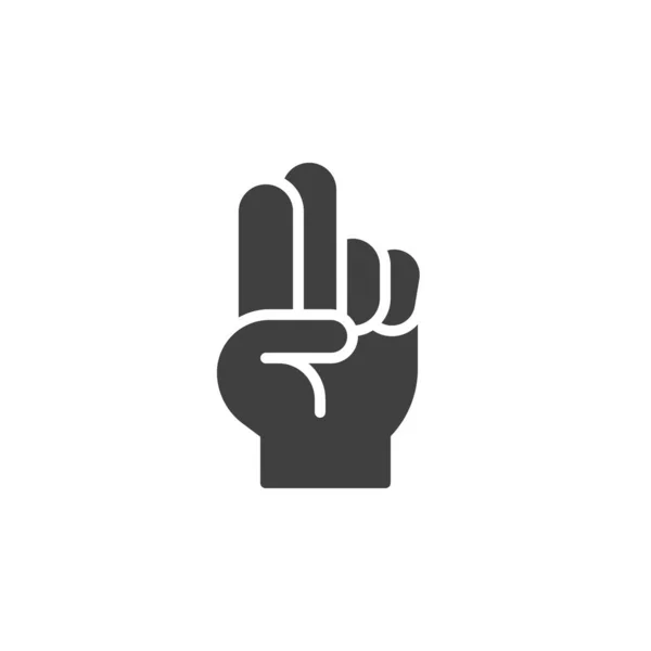 Two Finger hand gesture vector icon — Stock Vector