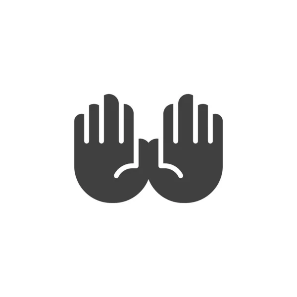 Open hand gesture vector icon — Stock Vector